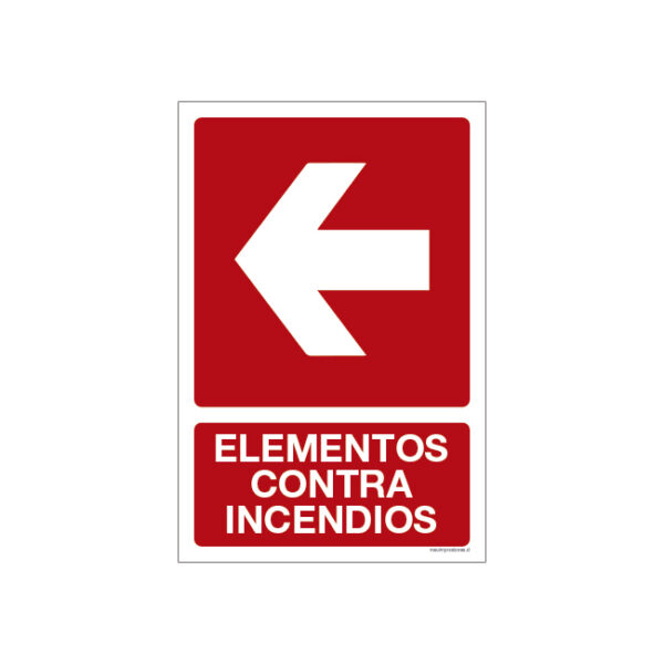 Elementos Contra Incendios Flecha Izquierda